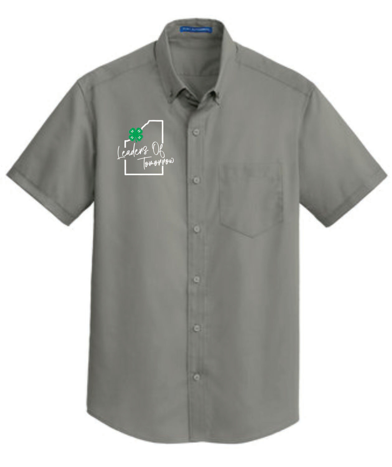 Leaders of Tomorrow- Short Sleeve Full Button Embroidered Show Shirt