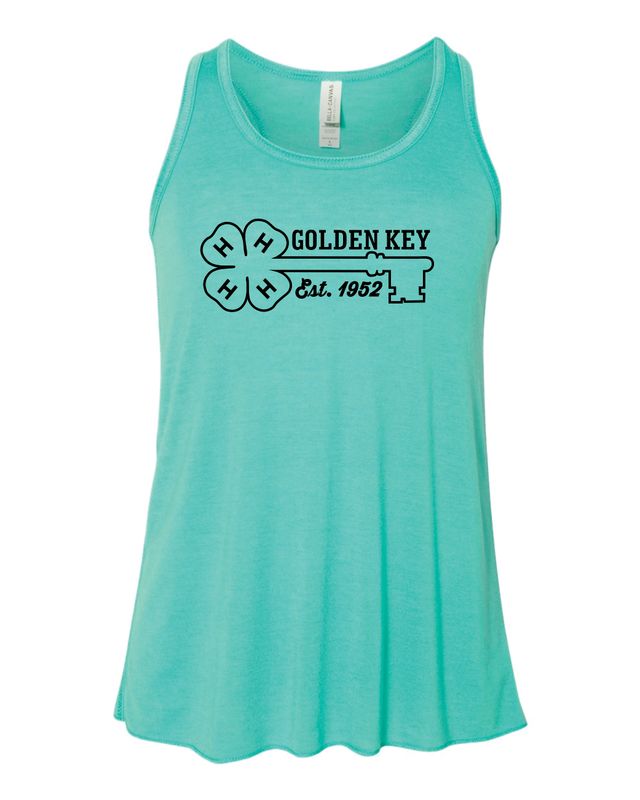 Golden Key- Girls/Ladies Flowy Racerback Tank