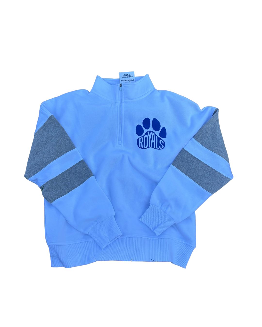 PTO- White Ladies Stripe Quarter Zip