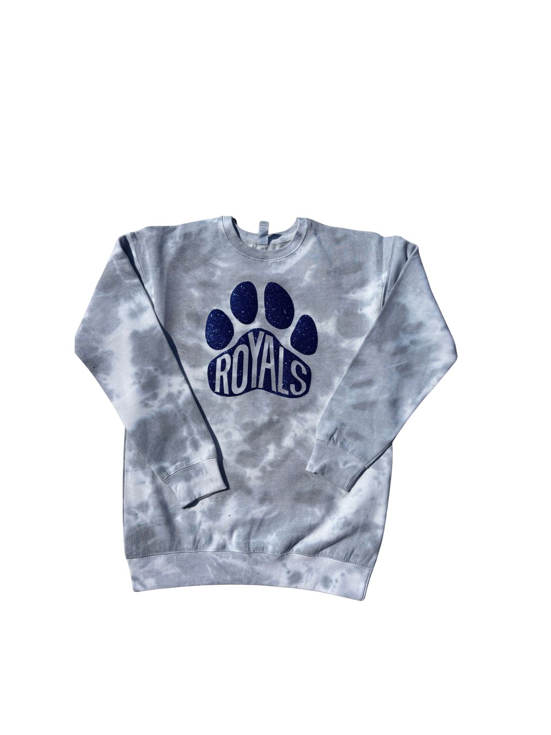 PTO- Enza Oversized Tie Dye Crew GLITTER Print