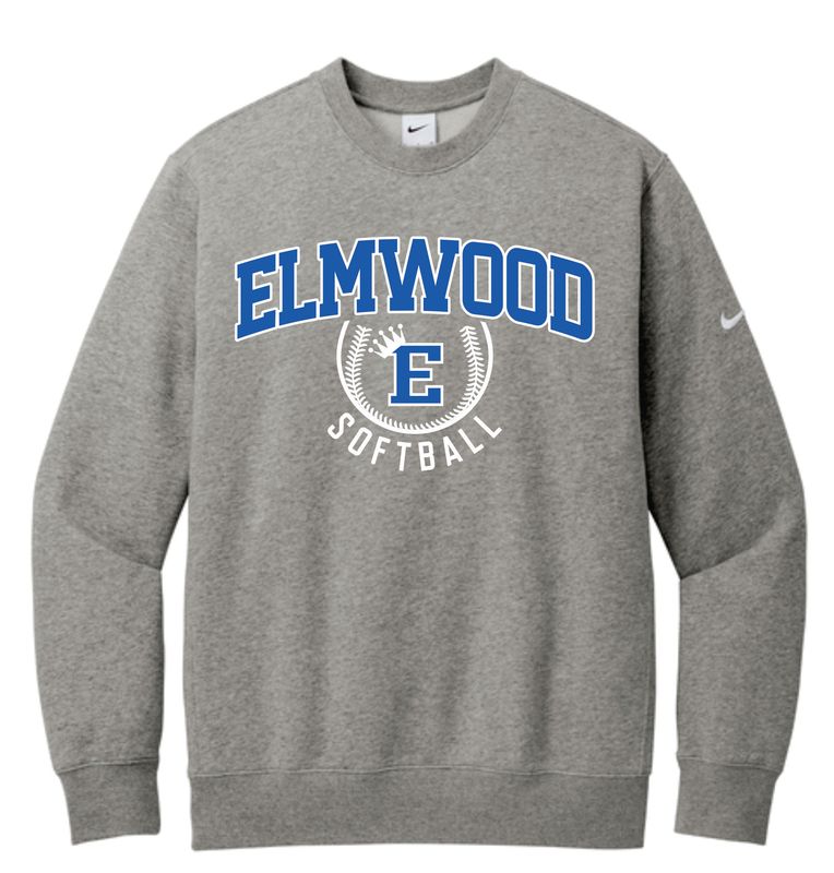 Elmwood Softball- NIKE Club Crewneck