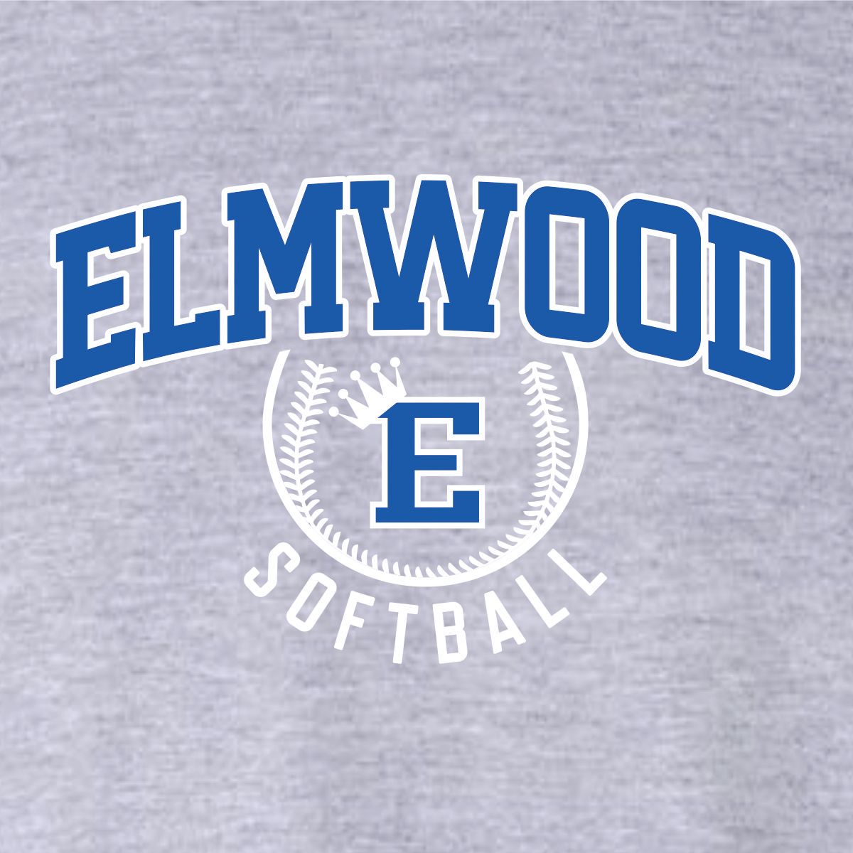 Elmwood Softball- GRAY Screen-Printed Apparel