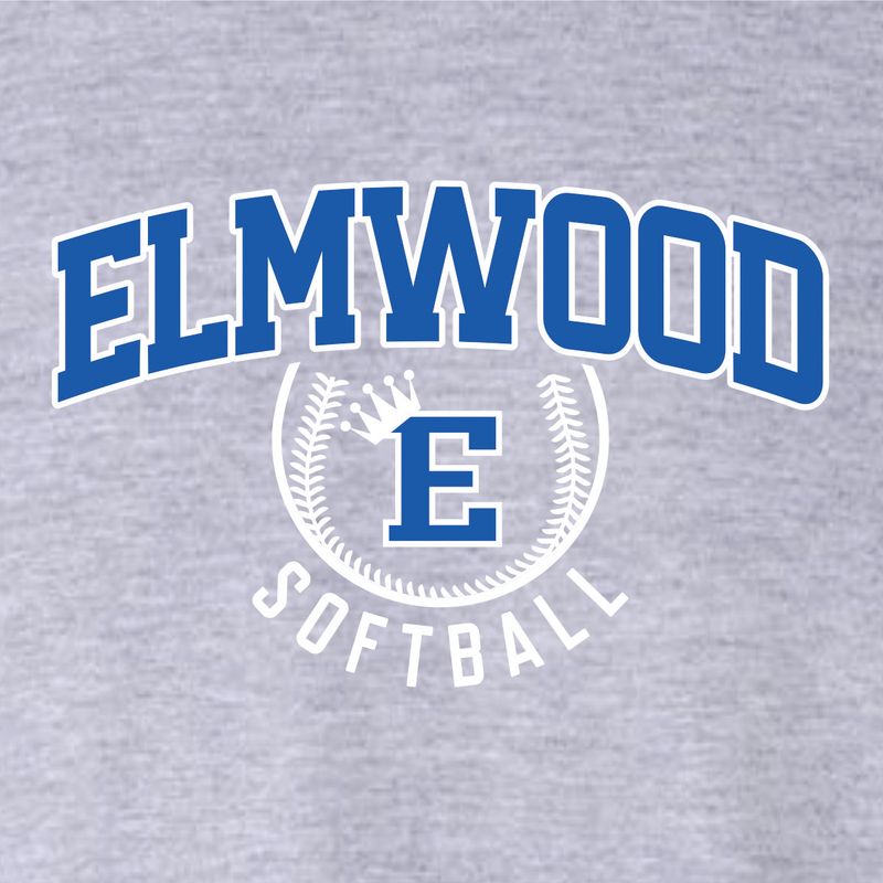 Elmwood Softball- GRAY Screen-Printed Apparel
