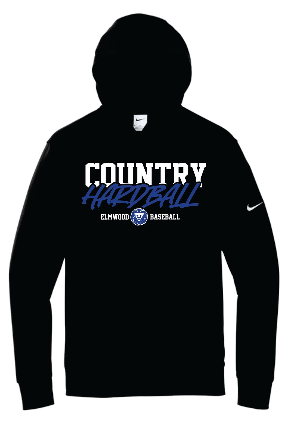 Elmwood Baseball- COUNTRY HARDBALL Nike Hoodie