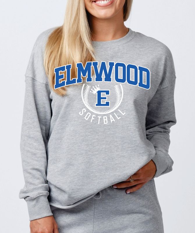 Elmwood Softball- ENZA Ladies Beach Fleece Crew