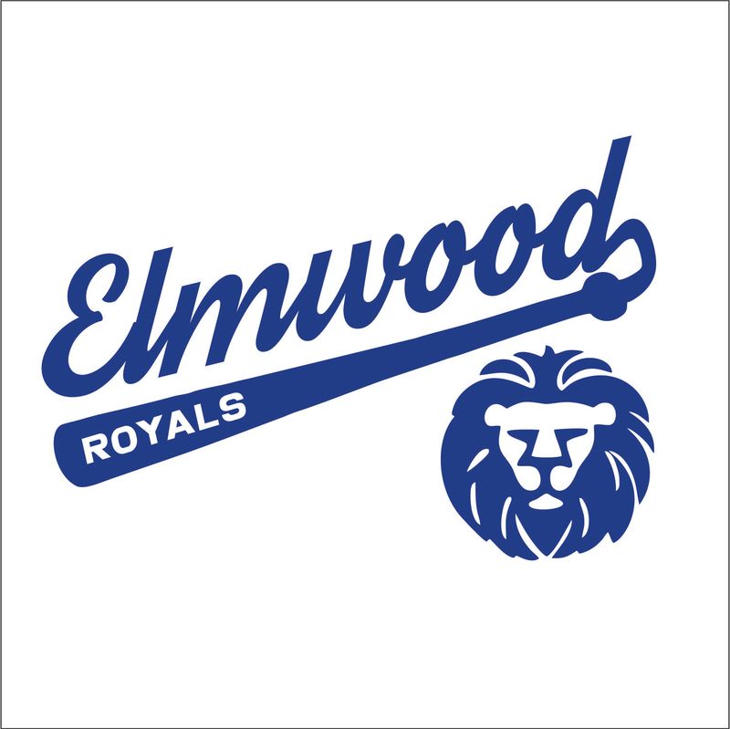 Elmwood Baseball- WHITE Screen-Printed Apparel Design 1