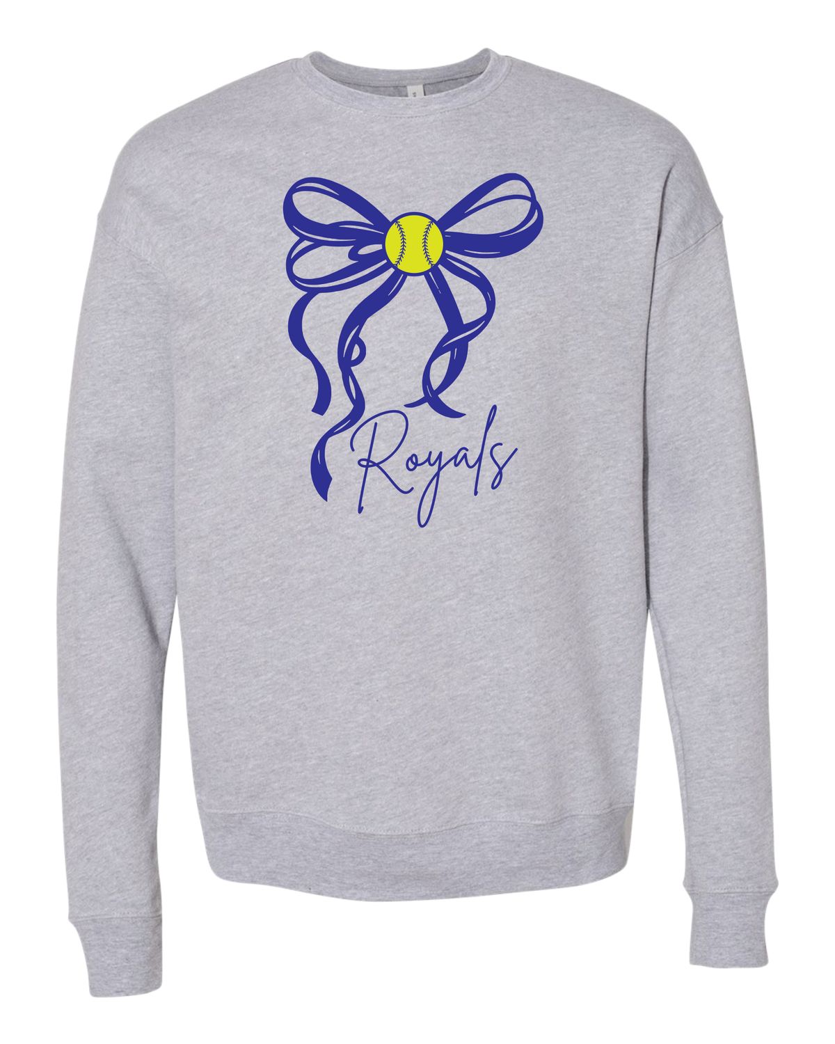 Elmwood Softball- Bow Bella Canvas Drop Shoulder Soft Crew