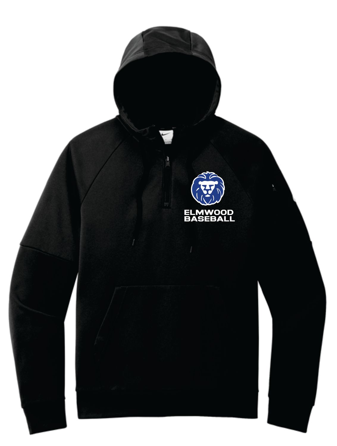 Elmwood Baseball- NIKE Therma-Fit Hooded Quarter Zip