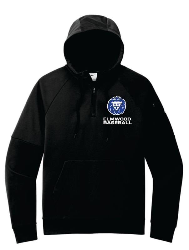 Elmwood Baseball- NIKE Therma-Fit Hooded Quarter Zip