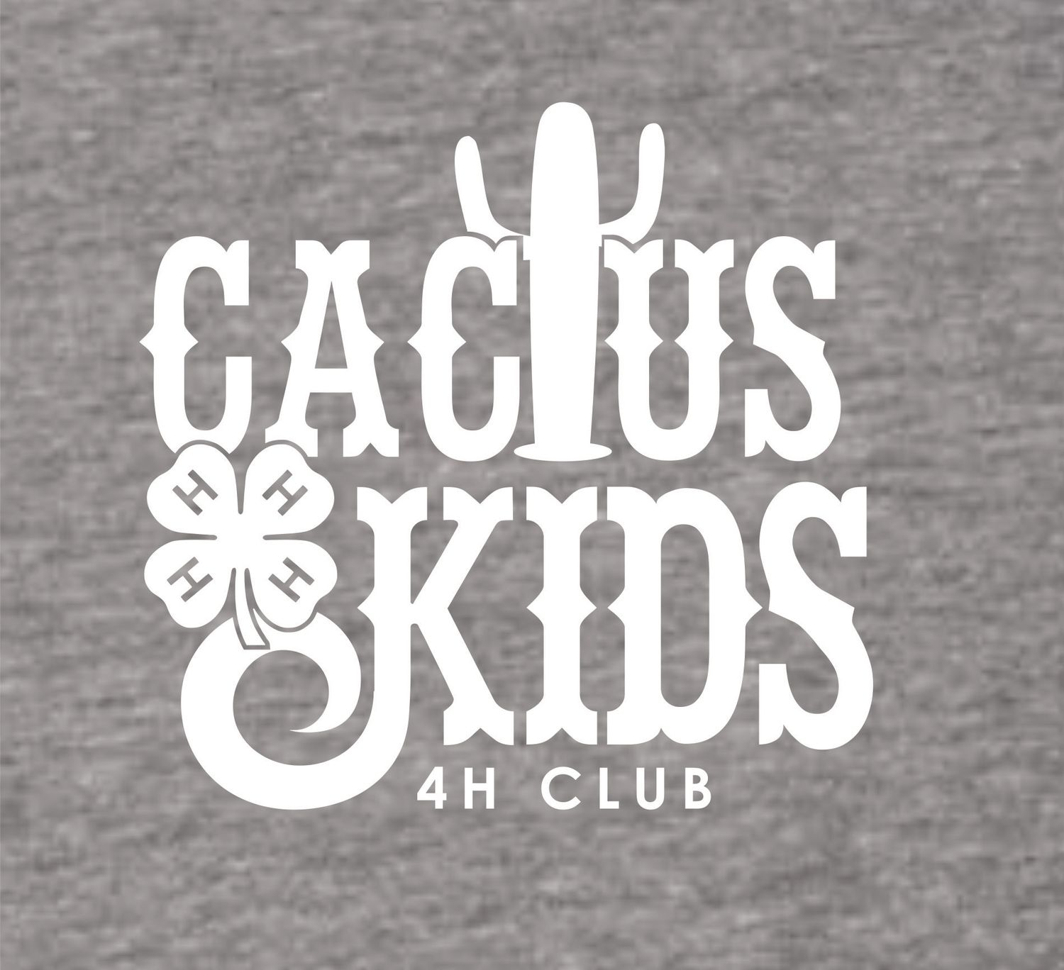 Cactus Kids- Graphite Heather Apparel (Front Chest Print)