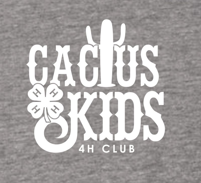Cactus Kids- Graphite Heather Apparel (Front Chest Print)