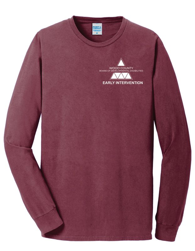 WCDD-EARLY INTERVENTION Unisex Port &amp; Co Beach Wash Long Sleeve