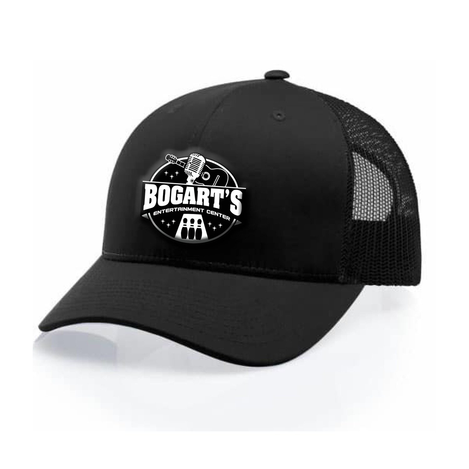 Black Hat w/ Black Mesh - White Logo
