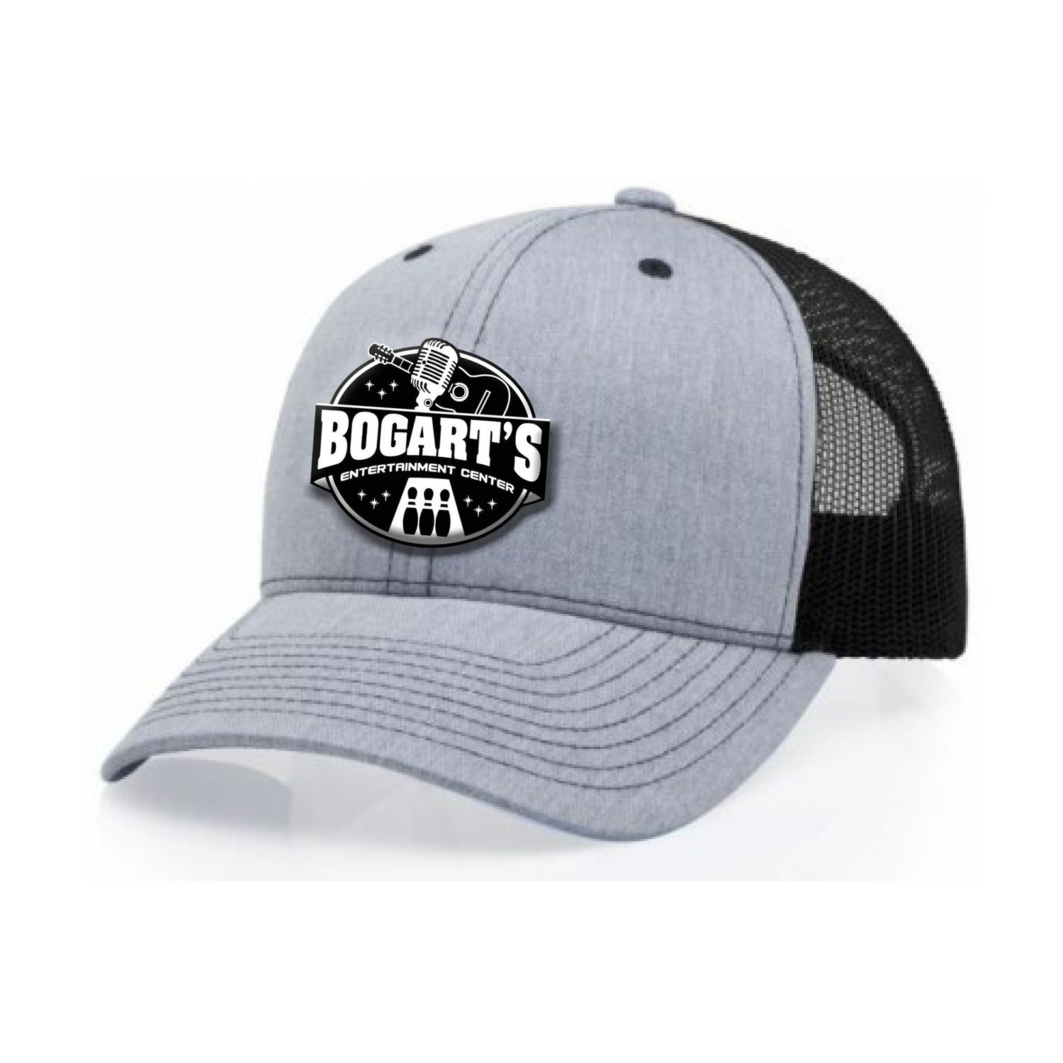 Grey Hat w/ Black Mesh - White Logo