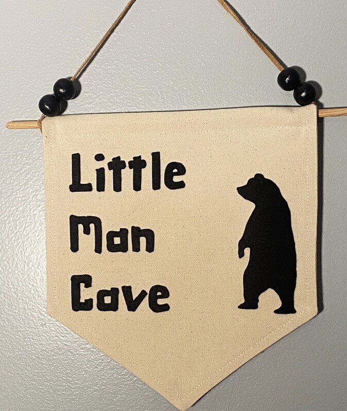 Little Man Cave,  Bear Decor, Woodland Theme Kids Room, Bear Nursery Decor