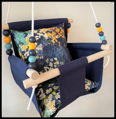 Navy Canvas Swing Free SHippinbg