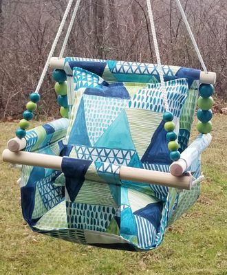 Tribal Blues Outdoor Fabric FREE SHIPPING