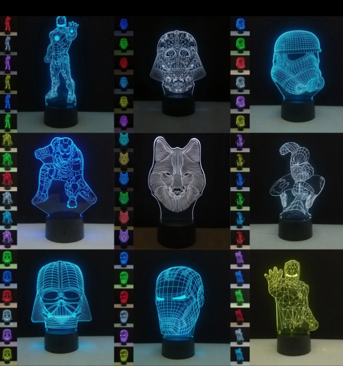 Lamparas Led 3D