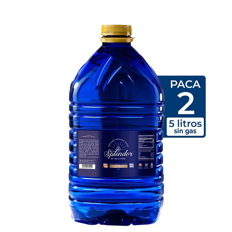 Pack x 2 Un. 5 Litros Splendor sin Gas.