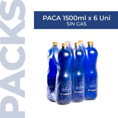 Pack x 6 Un. 1.5 Litros Splendor sin Gas.