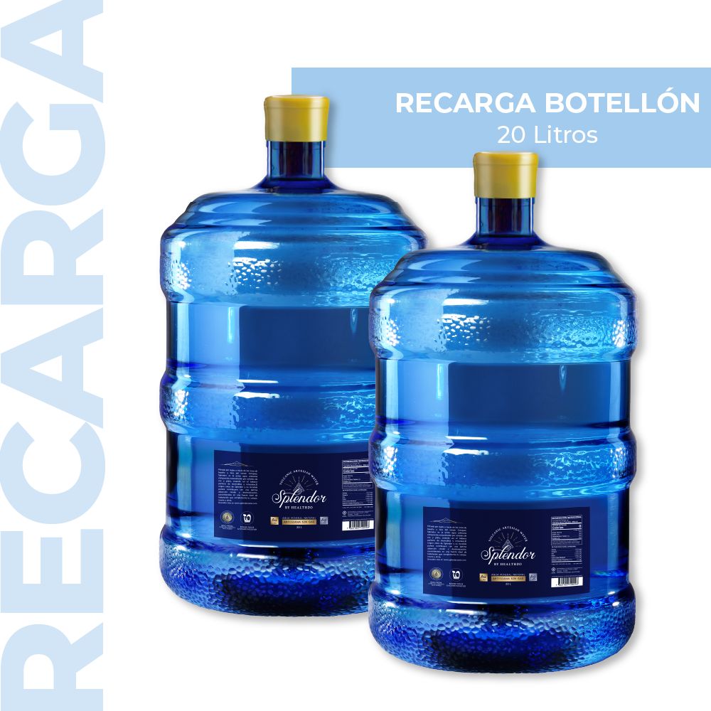Recarga Botellón Agua Splendor 20 Litros