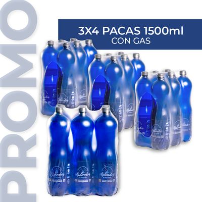 PROMO: 3x4 Pacas 1.5 litros con gas