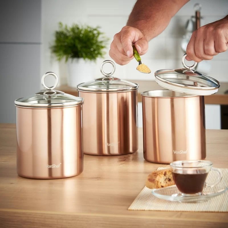Stainless Steel Canister Set 3