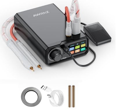 AWithZ UK3 10000mAh Portable Battery Spot Welder – Build &amp; Repair E-Bike Lithium Battery Packs (0.1–0.3mm)