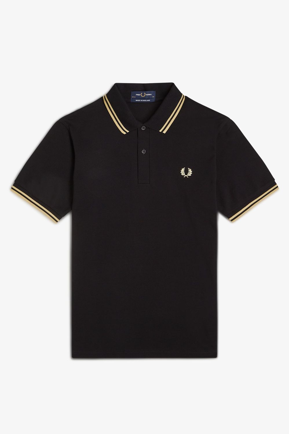 FRED PERRY-  Polo Negro / Champán