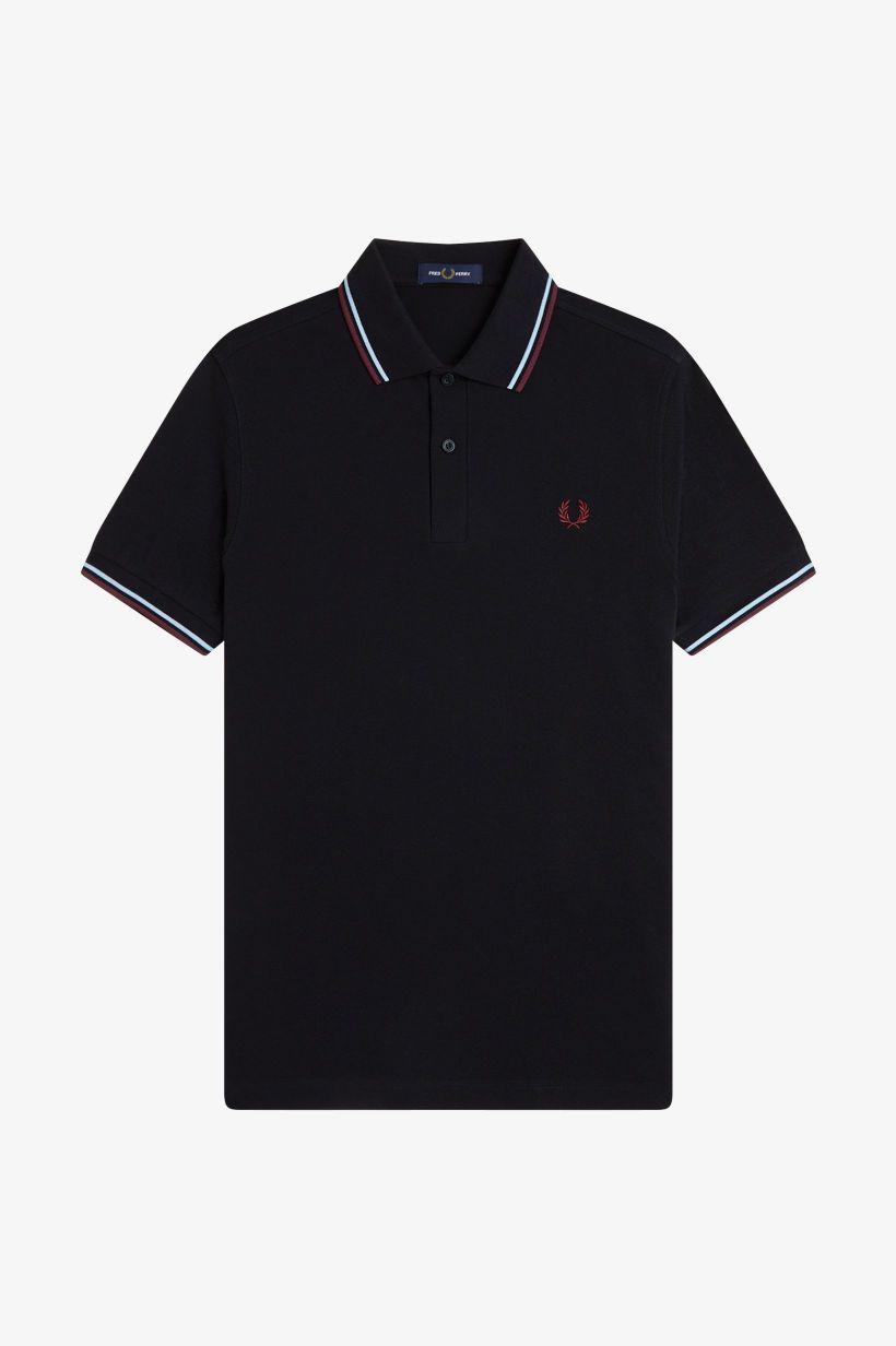 FRED PERRY- Polo Azul marino / Blanco nieve / Rojo tostado FRED PERRY- Polo Azul marino / Blanco nieve / Rojo tostado