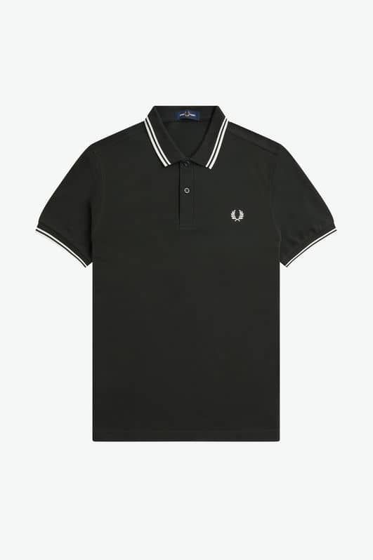 FRED PERRY- Polo Negro / Blanco
