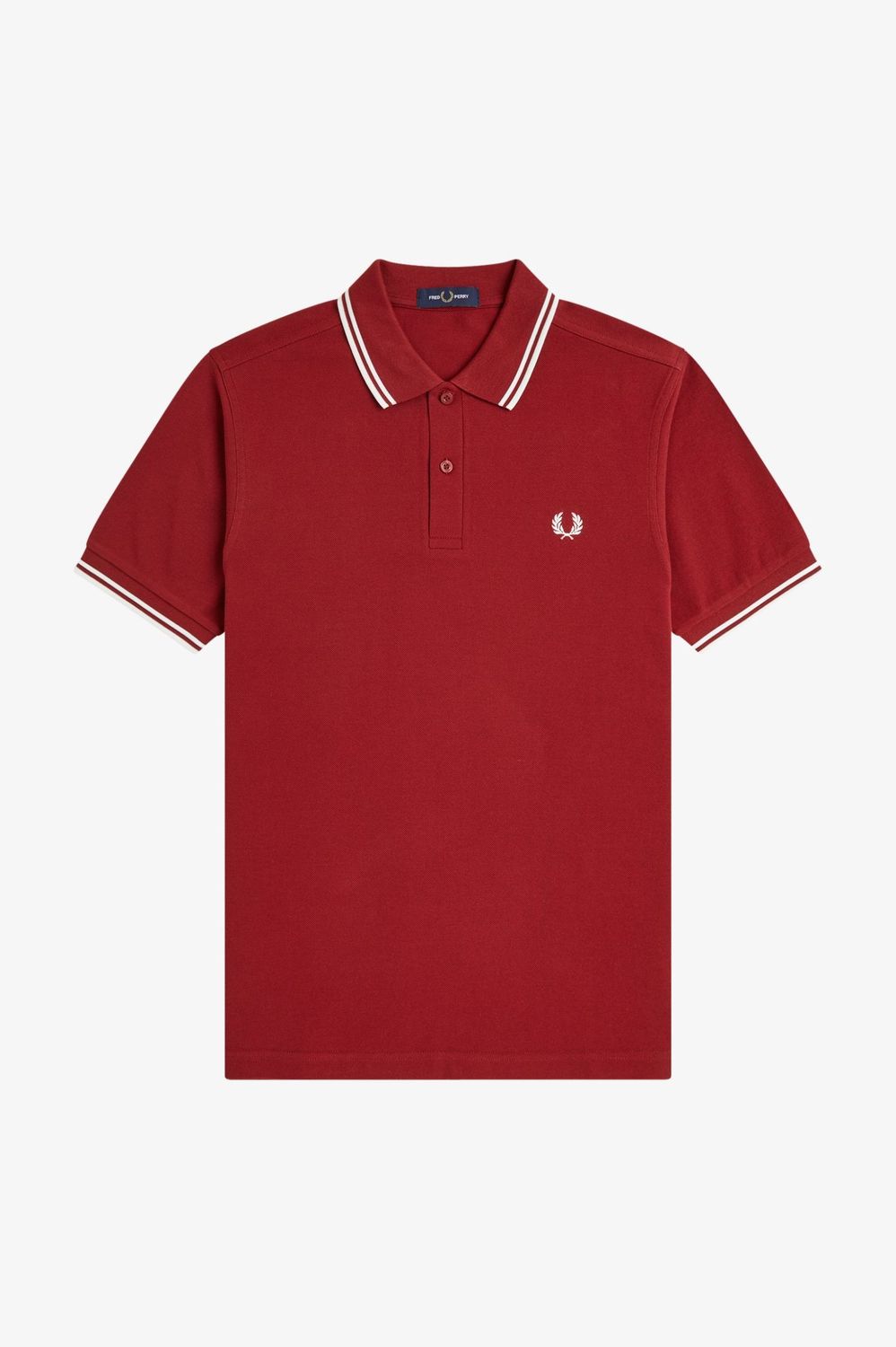 FRED PERRY- Polo Rojo tostado / Blanco nieve FRED PERRY- Polo Rojo tostado / Blanco nieve