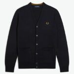 FRED PERRY- Cárdigan Azul Marino/Dorado
