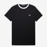 FRED PERRY-  Camiseta Negra Ringer con cinta