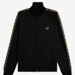 FRED PERRY- Chaqueta de chándal con cinta deportiva en contraste