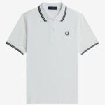 FRED PERRY- Polo Blanco / Negro