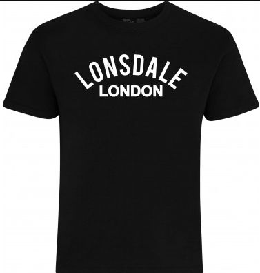 CAMISETA LONSDALE BRADFIELD NEGRA CAMISETA LONSDALE BRADFIELD NEGRA