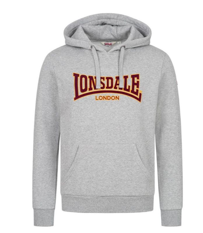 SUDADERA LONSDALE HOODED CLASSIC GRIS