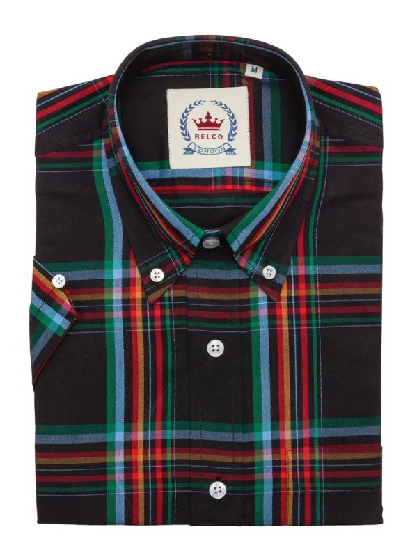 CAMISA RELCO CUADROS NEGROS