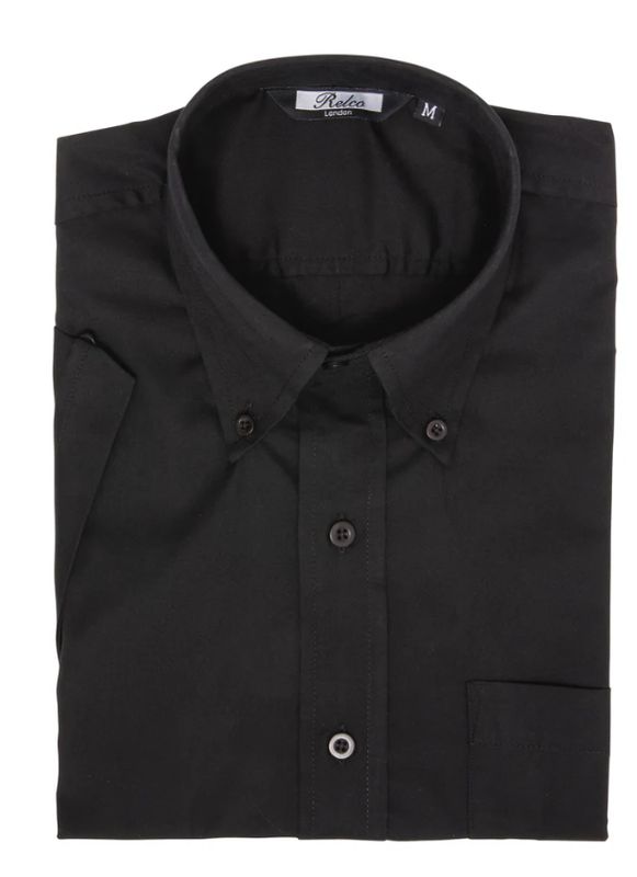 CAMISA RELCO OXFORD CLASICA NEGRA