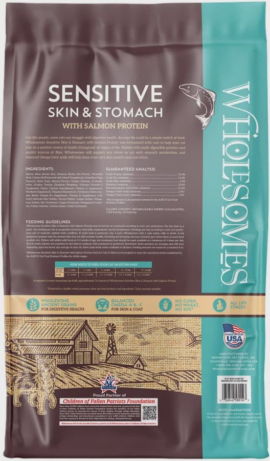 Wholesomes Sensitive Skin &amp; Stomach Cat 10 lb