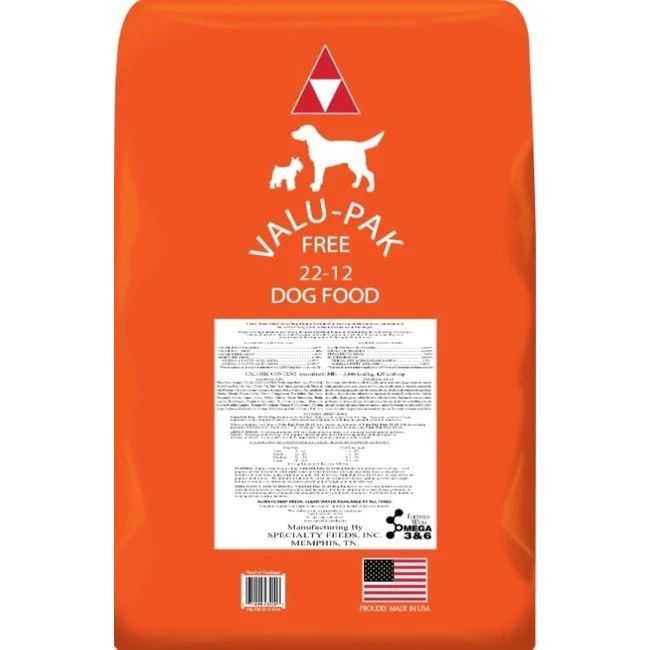 VALU-PAK Free 22/12 Orange Bag Dog Food All Life Stages