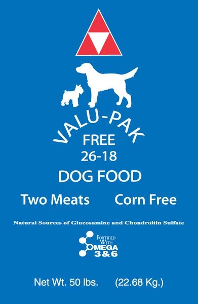 VALU-PAK 26/18 Blue Bag Dog Food All Life Stages,  50lb