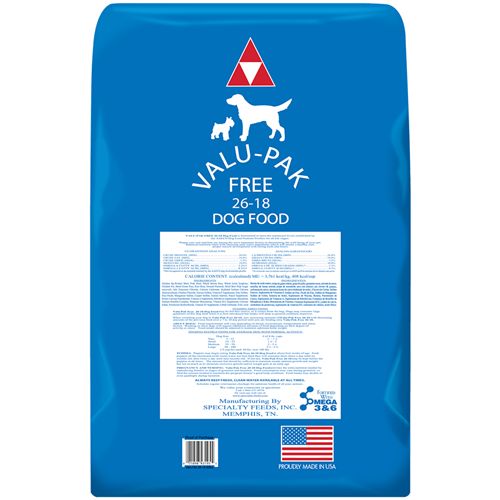 VALU-PAK 26/18 Blue Bag Dog Food All Life Stages,  50lb