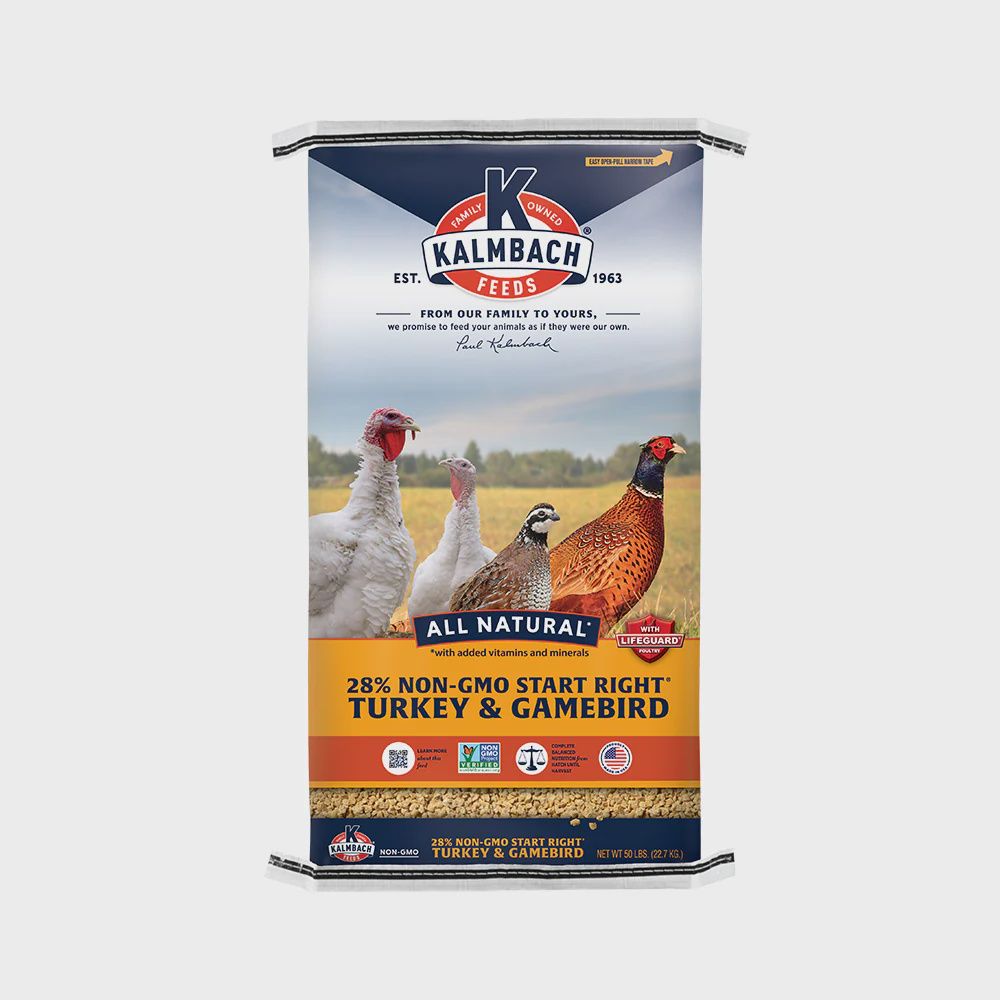 Kalmbach 28% Start Right Turkey &amp; Gamebird Non-GMO, Size: 50 lb bag