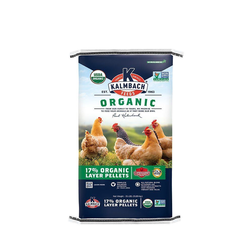 Kalmbach Feeds Organic 17% Layer Pellets Chicken Feed, 35-lb bag