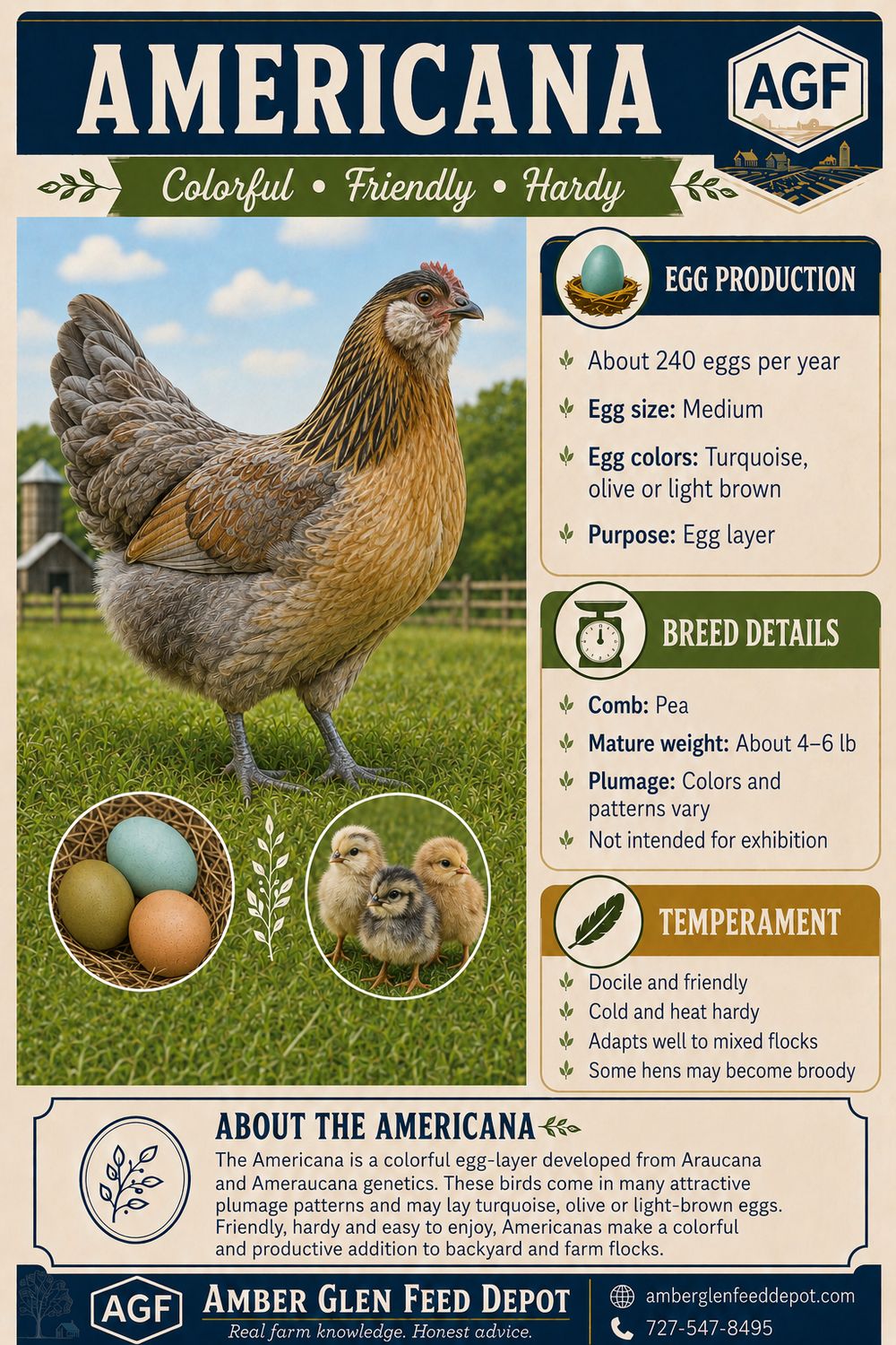 Americana Chick they lay 240 Med Blue Egg