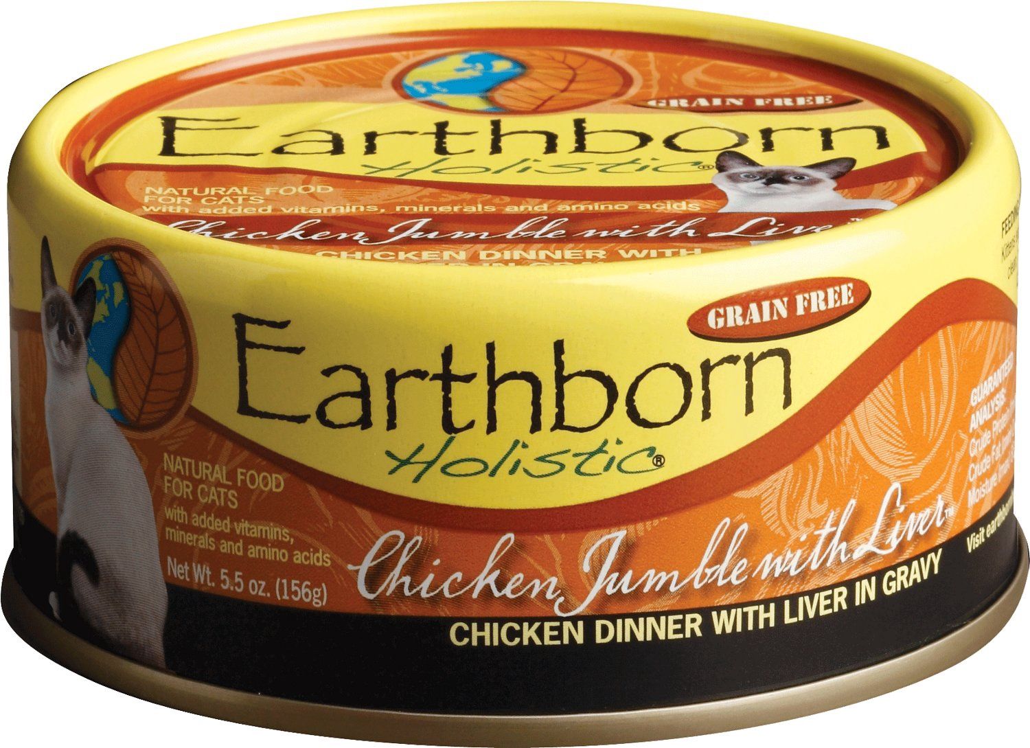 Earthborn Holistic Chicken Jumble with Liver Grain-Free Natural Canned Cat &amp; Kitten Food, 5.5-oz
