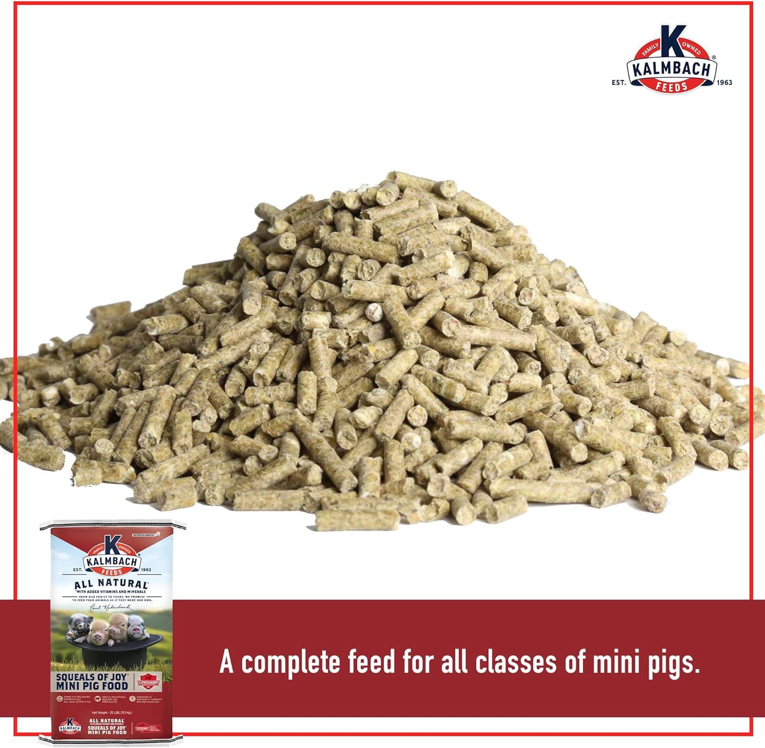 Kalmbach Feeds Squeals of Joy Mini Pig Food, 25 lb