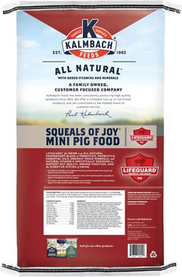 Kalmbach Feeds Squeals of Joy Mini Pig Food, 25 lb